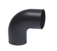Tuyau de raccordement TEN - Coude 45° Sanpli rigide émail noir mat Diamètre 150mm - Combustible: Bois - Noir mat