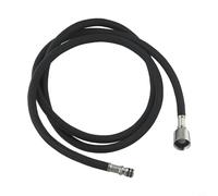 Tuyau de rechange extractible de cuisine G1/2 connecteur fileté femelle de 1,5 m en nylon flexible extérieur en gel de silice pour tête de pulvérisation d'évier rétractable 150 cm gris noir résistant