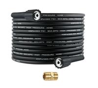Tuyau de rechange haute pression 10 m, M22 x 14 mm, tuyau de rechange haute pression 240 bar, compatible avec Kärcher standard M22-14, connexion avec connecteur d'extension fileté M22 x 1,5