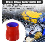 Tuyau De Réduction Universel En Silicone Pour Tuyau D'Intercooler, Renforcé En 4 Plis, Réducteur D'Admission, Tuyau D'Intercooler, 57mm-70mm, Silicone, Rouge