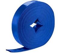 Tuyau de refoulement, d'arrosage plat en PVC - Bleu - 25 m x 32 mm -