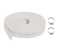 Tuyau de Refoulement Plat avec 2 Collier, Tuyau d'arrosage 25 m 1" PE