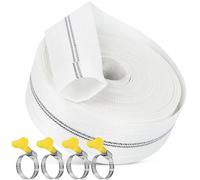 Tuyau de Refoulement Sans Odeur, avec Clips pour Pompes à Eau Submersibles et Autres, Bassin de Drainage, Irrigation de Jardin, Bain à Remous, Piscine ou Puisard (32mm-20m)