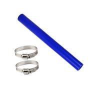 Tuyau de refroidissement en silicone bleu, diamètre intérieur 16-85 mm, longueur 500 mm - Renforcé multicouche avec 2 colliers de serrage for voitures, camions et machines(80mm)