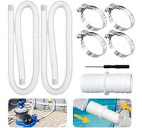 Tuyau De Remplacement Pour Pompe À Piscine - Tuyaux Piscine 99 Centimètres,Connecteur Robuste avec 4 Colliers Flexible pour Circulation d'Eau Connexions Spa Cascade