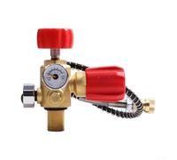 Tuyau de remplissage de bouteille de gaz submersible 400 bar/6000 psi, valve double jauge de 61 cm avec 3 options de filetage pour plongée sous-marine et lutte contre les incendies (rouge M.18 x 1,5)