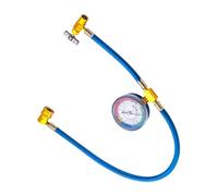Tuyau de remplissage de climatisation - Conduites de réfrigérant - Avec manomètre - anti-retour et conduite de réfrigérant pour la recherche de fuites pour la réparation automobile et les
