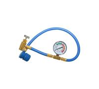 Tuyau de remplissage de réfrigérant avec manomètre pour climatisation automobile R134a | Kit de remplissage pour climatisation, tuyau de service, raccord basse pression (LP) fileté 11,5 mm