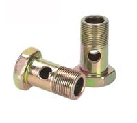 Tuyau de retour d'huile hydraulique M20/M22, vis creuse plate, boulon traversant droit for moteur diesel et travail du bois Vis à bouton(M20x1.5 Length 48mm)