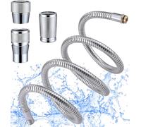 Tuyau de robinet de cuisine compatible avec Grohe 46174000 46092000, tuyau Ladylux Metalflex avec 3 connexions pour Grohe K4 K7, robinets extractibles pour Bridge Ladylux Cafe et Alira, 150 cm Chrome
