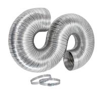 Tuyau de sèche-linge avec colliers flexible isolé de remplacement | Tuyau d'pour Climatiseur et Sèche-Linge 150 cm pour Appartement, Salon, Chambre, Salle de Bain, Lave-linge, Climatiseur,