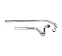 Tuyau De Silencieux D'échappement Décalé Moto pour Virago pour XV700 pour XV 750 pour 1100 /S Toutes Les Années D'échappement Tuyaux(Chrome)