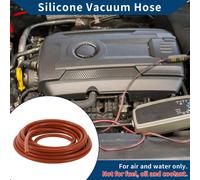 Tuyau de silicone pour aspiration automobile, ligne d'aspiration haute température 20 pieds 1/16" 2mm ID 2.5mm d'épaisseur 1 pièce rouge
