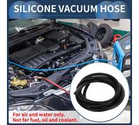Tuyau De Silicone Pour Aspiration Moteur 5,5Ft 1/16" 2Mm Id 2,5Mm D'épaisseur Voiture Automobile Ligne D'Aspiration En Silicone Noir Haute Température