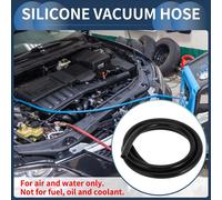 Tuyau De Silicone Pour Aspiration Moteur 6,6Ft 3/8" 10Mm Id 2,5Mm D'épaisseur Voiture Automobile Ligne D'Aspiration En Silicone Noir Haute Température