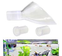 Tuyau de sortie pour aquarium - Tube de sortie trompette en acrylique - Adaptateur de débit pivotant pour aquarium - Tuyau de sortie d'eau pour systèmes de filtration - Compatible avec les tuyaux