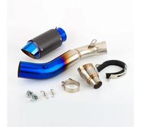 Tuyau De Systèmes D'échappement Complets Moto pour CB650F pour CB650R pour CBR650R 2019 2020 2021 Silencieux en Fiber Carbone D'échappement Tuyaux(Bleu)