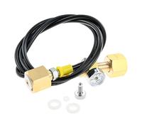Tuyau de transfert de CO2 de 1,5 m, manomètre de 3000 PSI, 2 raccords filetés W21.8-14 for transférer le CO2 d'une grande bouteille à une autre