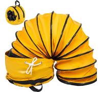 Tuyau de transport d'air 7,6m - Tuyau de ventilation, 30,48cm - Tuyau d'air chaud, jaune - Tuyau de ventilation PVC - Tuyau d'évacuation d'air - Tuyau de sèche-linge - Tuyau de ventilation pour climat