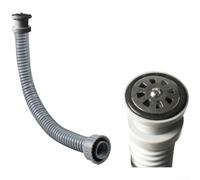 Tuyau de trop-plein en polypropylène pour lavabo avec joint circulaire vers le haut et fil d'acier interne pour un drainage fiable 460 mm