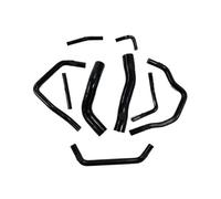 Tuyau de turbo Kit de durites radiateur en silicone pour Toyota Land Cruiser HDJ80 1HD-T/FT 4.2L TURBO (1990-1995) tuyau en silicone(K8-75 Black)