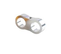 Tuyau de turbo Kit de séparateur durites universel AN4 AN6 AN8 AN10 en aluminium usiné, pour conduites d'huile et d'eau. Collier serrage Compatible avec les tuyau en silicone(AN8 silver)