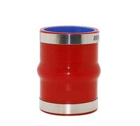 Tuyau de turbo Raccord droit coudé en silicone pour tuyau d'admission turbo/intercooler de voiture, rouge, longueur 100 mm, universel tuyau en silicone(ID 38MM)