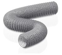 Tuyau de Ventilation 125 mm, 5 m Tuyau d'Evacuation en PVC Aluminium Gaine de Ventilation pour Extracteur d'Air, Climatisation