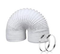 Tuyau de ventilation, 150 mm, 3 m, en PVC, blanc, en PVC, tuyau d'évacuation, tuyau d'évacuation, tuyau flexible en aluminium pour tente de croissance, sèche-linge, registre de ventilation domestique