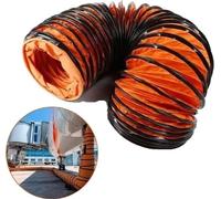 Tuyau de ventilation, 5 mètres, design flexible, PVC ignifugé, orange