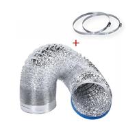 Tuyau de ventilation en aluminium de 10 m, 4/5/8 pouces, conduit de hotte de cuisinière, tuyau d'évacuation de fumée, tuyau en aluminium, conduit de ventilateur d'extraction de ventilation(6inch-10M)