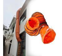Tuyau de Ventilation et d'évacuation, Gaine en PVC et Nylon + Fil d'acier ignifugé avec Crochet en S et Support en Acier pour Ventilateur d'extraction Utilitaire, diamètre 6, 10, 12, 22, 24,