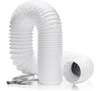 Tuyau de ventilation flexible 150 mm × 5 m Conduit d’air en PVC et feuille d’aluminium sèche-linge, extracteur d’air,chauffage