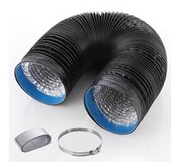 Tuyau de Ventilation Flexible 8 10 11 12cm, Tuyau d'Evacuation Feuille d'Aluminium, Conduit d'Aération pour Climatiseur, Hotte de Cuisine, Soufflerie et Serre(1m (3.3ft),120mm(4.7in))