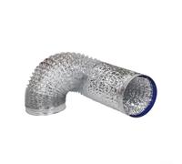 Tuyau de ventilation flexible en aluminium avec revêtement ignifuge, design rétractable pour hotte d'échappement et gestion du flux d'air CVC dans différents paramètres (150 mm)