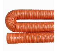 Tuyau de ventilation flexible en caoutchouc silicone - Diamètre intérieur de 20 mm à 400 mm - Résistant à la chaleur et renforcé par un fil d'acier(L4mx406mm)