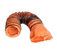 Tuyau de Ventilation Flexible en PVC avec Anneau en D et Corde Réglable, Tuyau d'Evacuation Ignifuge, Conduit d'Air pour Ventilateur Extracteur(600mmx10m(24inx33ft))