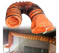 Tuyau de ventilation flexible en PVC avec corde réglable et crochet en D, ignifuge pour solutions de circulation d'air commerciales et domestiques