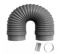 Tuyau de Ventilation Flexible PVC et Feuille d'aluminium, 150 160 170 180 200 mm Tuyau d'evacuation, Conduit d'air Isolant pour Hotte de Cuisine et Climatisation(180mmx3m(7inx10ft))