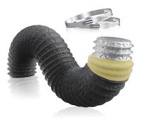 Tuyau de Ventilation Isolant Thermique et Silencieux,Gaine PVC Isolée pour Climatisation,Ventilateur Extracteur (125mm*1.2m)