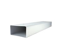 Tuyau de ventilation rond - Canal plat - Système de conduit de ventilation - Plastique - PVC - 60 x 120 mm - Canal 0,5 m