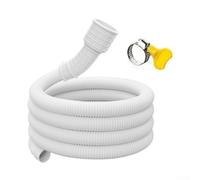 Tuyau de vidange blanc 5 m pour une évacuation efficace de l'eau des robinets et appareils électroménagers (500 cm)