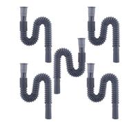 Tuyau De Vidange D Évier Flexible,Kit de Vidage d'Évier Extensible - Accessoire De Salle De Bain 5 Pièces Tuyau De Vidange Ajustable De Remplacement Pour Appartement Hôtel Dortoir