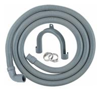Tuyau De Vidange De 2,50 M Pour Lave-Linge Et Lave-Vaisselle, Avec Colliers De Fixation Et De Serrage, Coude