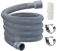 Tuyau de vidange de machine à laver 0,8/1/2/7 m en plastique pour machine à laver, lave-vaisselle, évacuation des eaux usées, tube souple extensible (7 m)
