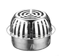 Tuyau de vidange de toit en acier inoxydable 304 anti-obstruction - Filtre d'évier - Bouchon de ligne anti-blocage pour le toit extérieur - Drainage de sol rond - Protection des feuilles de gouttières