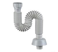 Tuyau de vidange d'évier de cuisine en ABS avec structure élastique pliable pour un acheminement personnalisé dans les appartements, hôtels et rénovations de maison sans se tordre