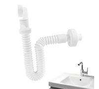 Tuyau de vidange d'évier de cuisine | siphon réglable à 360° pour lavabo, douche, cuisine, salle de bain, buanderie, évier