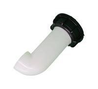 Tuyau de vidange d'extension de 5,1 cm avec connecteur coudé à 90 ° compatible avec 1000 L pour buse de réservoir IBC et couvercle de robinet, tube de guidage de flux en plastique pour la manipulation