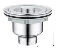Tuyau de vidange en acier inoxydable compatible avec les éviers de cuisine standard en matériau de qualité 304 avec des caractéristiques anti-et imperméables (A)